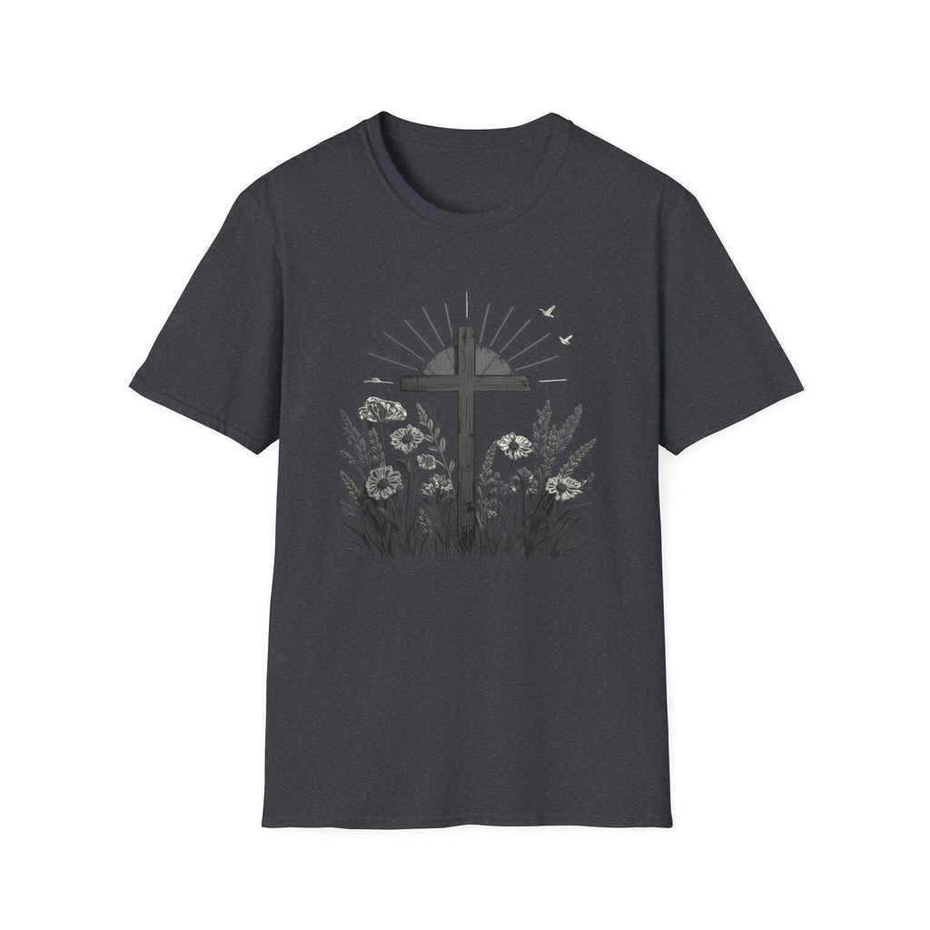 Christian Cross & Wildflowers T-Shirt