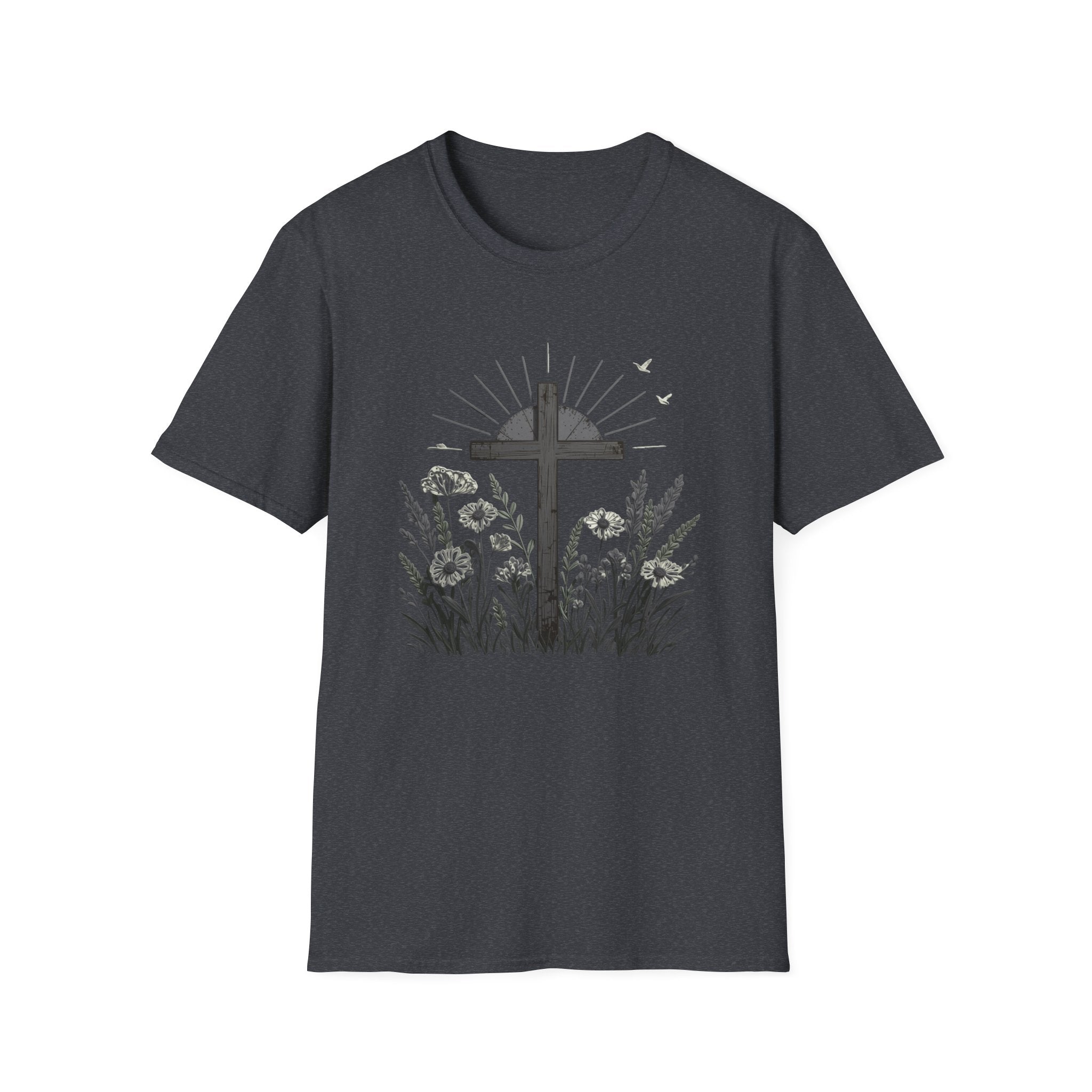 Christian Cross & Wildflowers T-Shirt