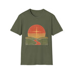 Retro Sunset and Cross T-Shirt