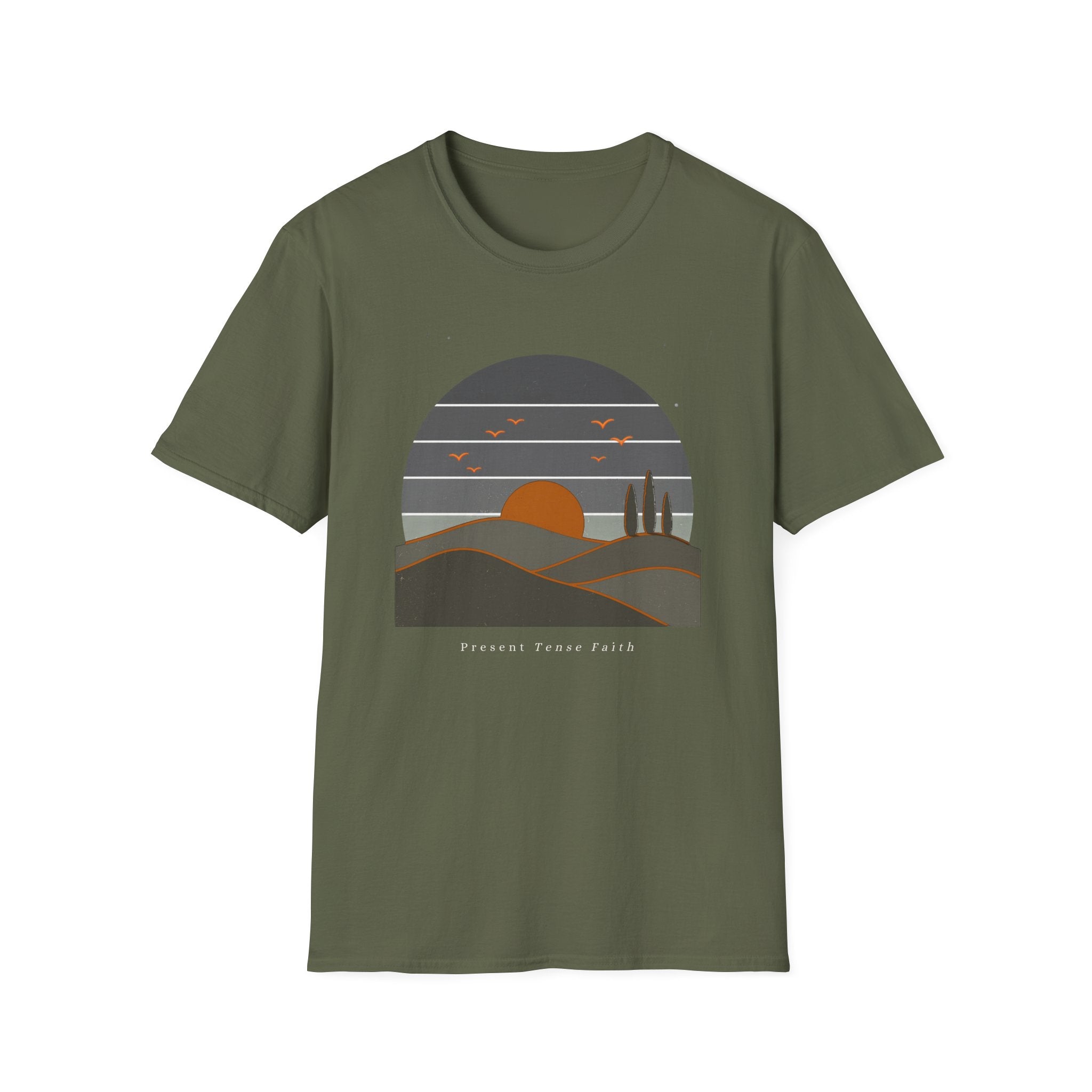 Retro Sun and Hills T-Shirt