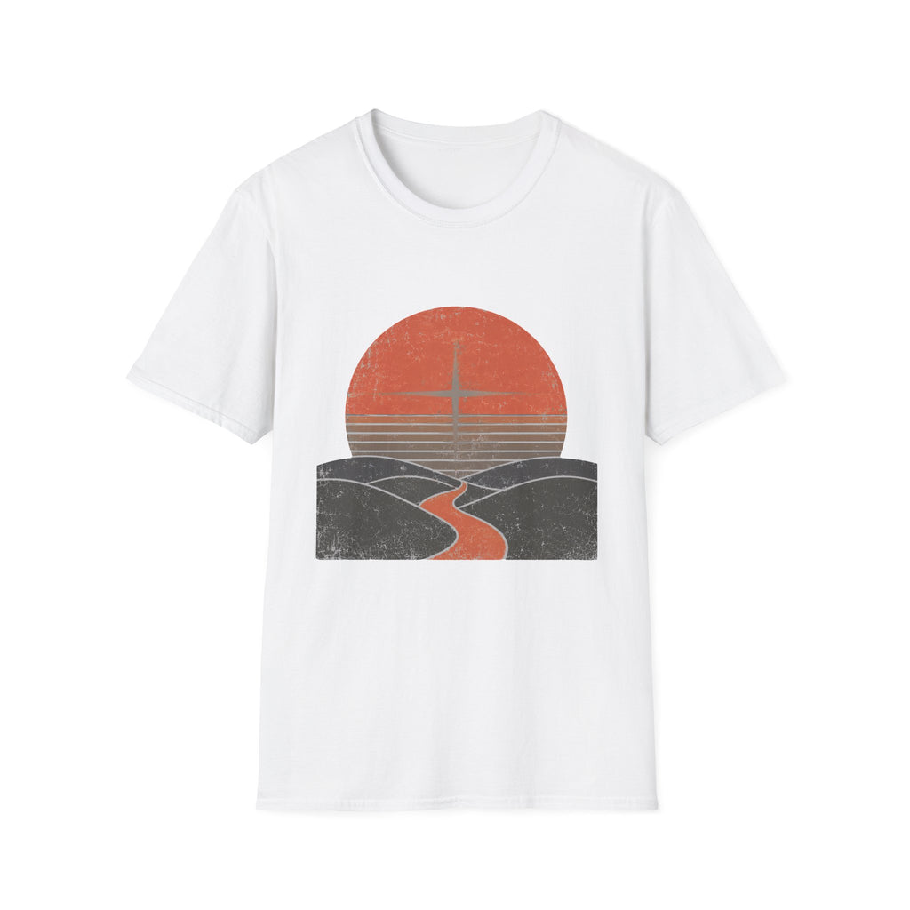 Retro Sunset and Cross T-Shirt