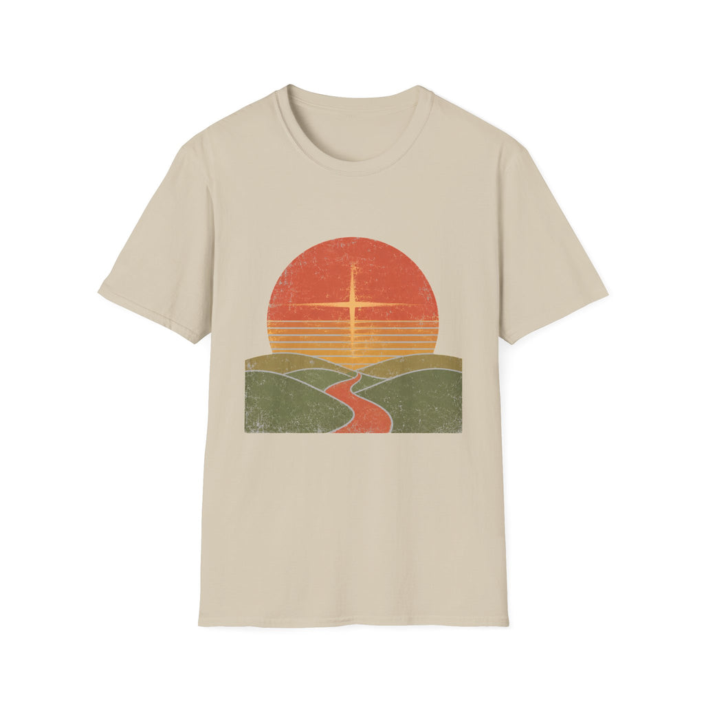 Retro Sunset and Cross T-Shirt