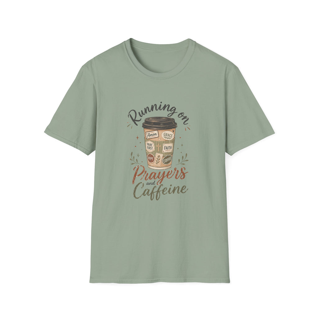 Running on Prayers Caffeine T-Shirt