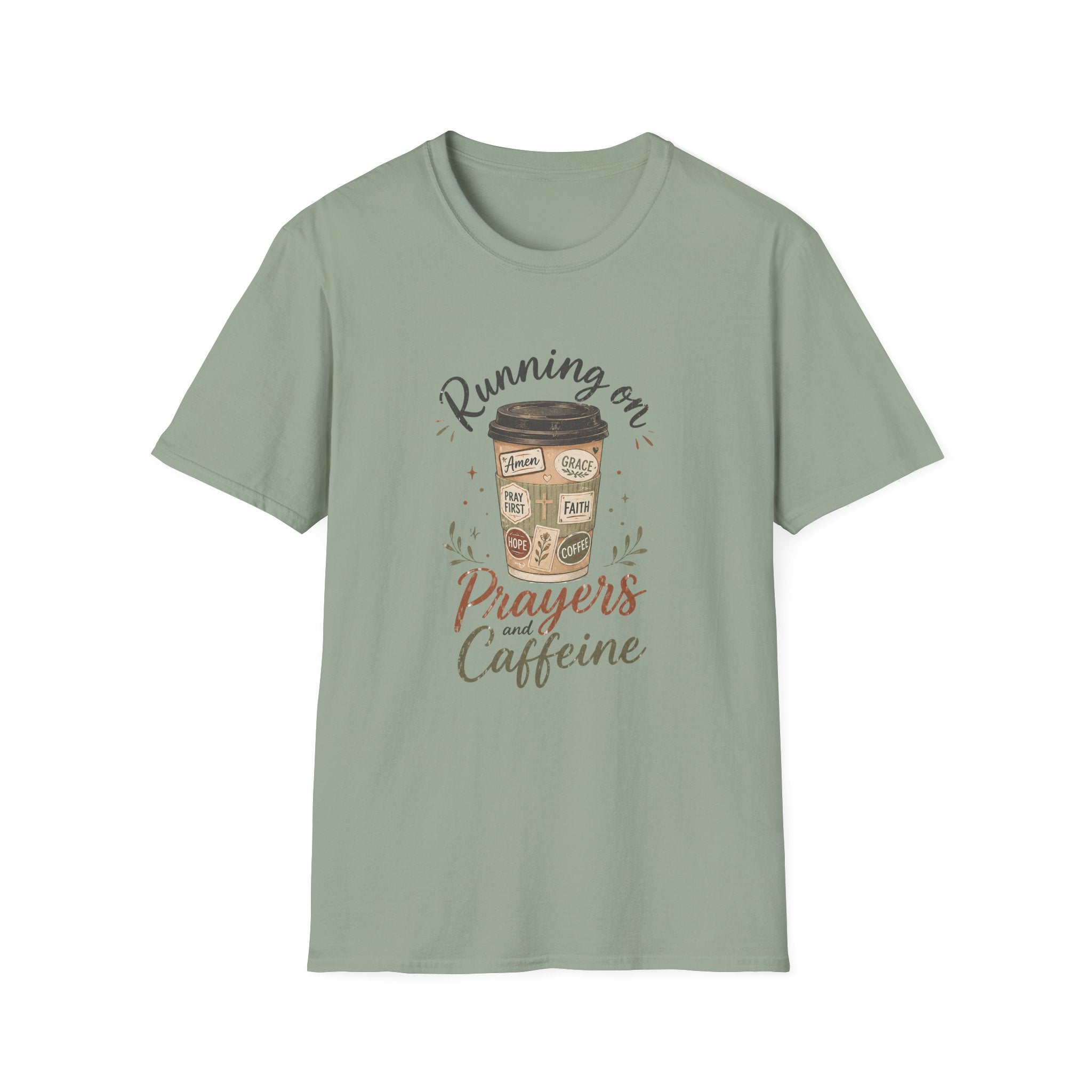 Running on Prayers Caffeine T-Shirt