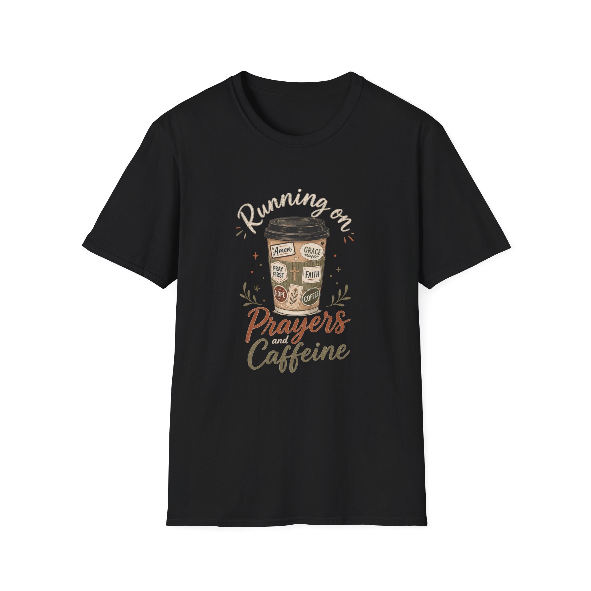 Running on Prayers Caffeine T-Shirt