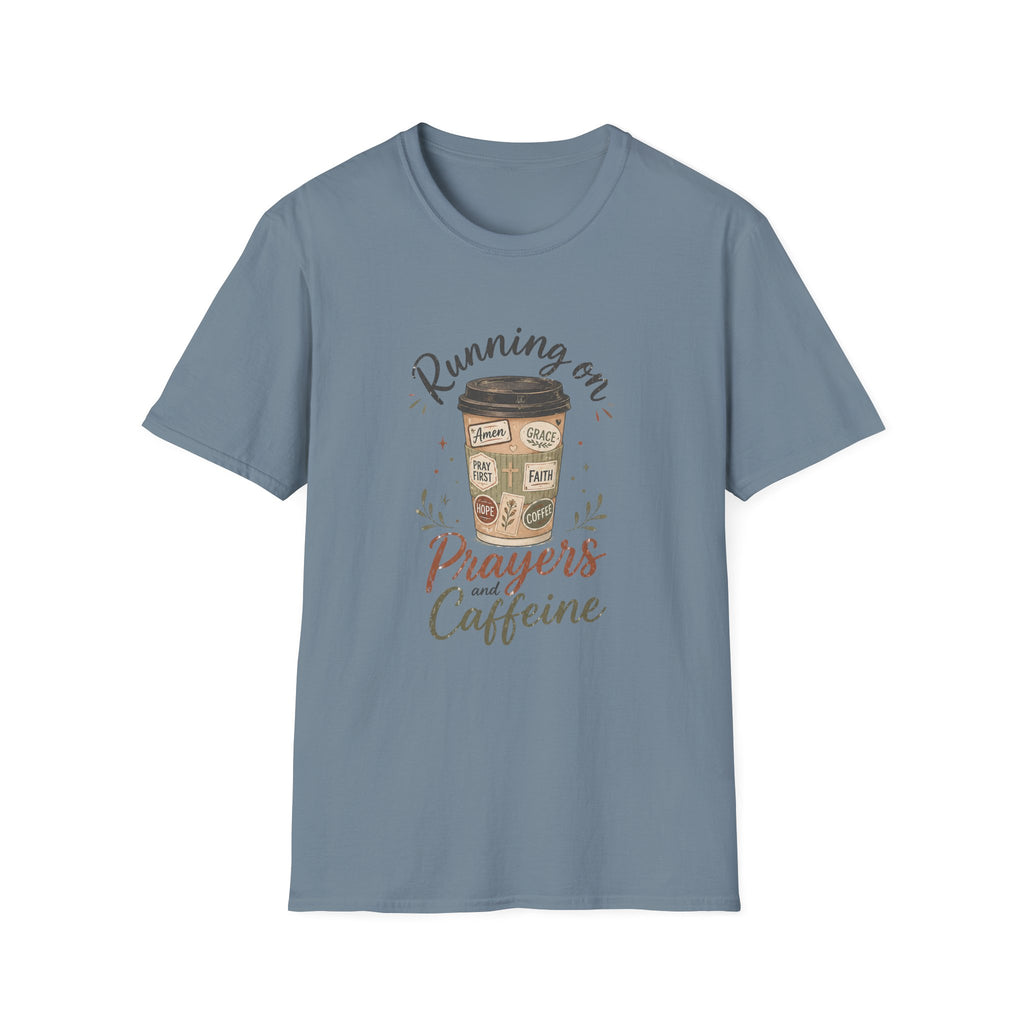 Running on Prayers Caffeine T-Shirt