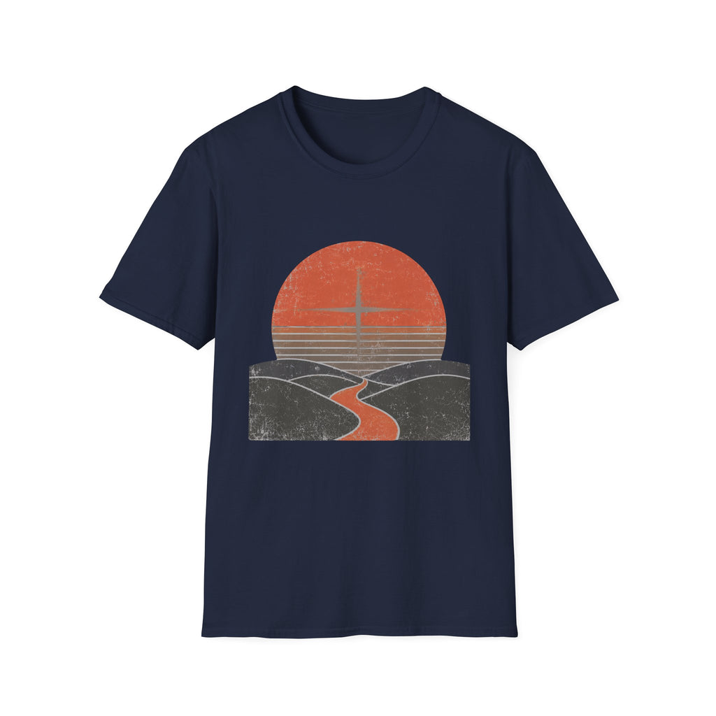 Retro Sunset and Cross T-Shirt