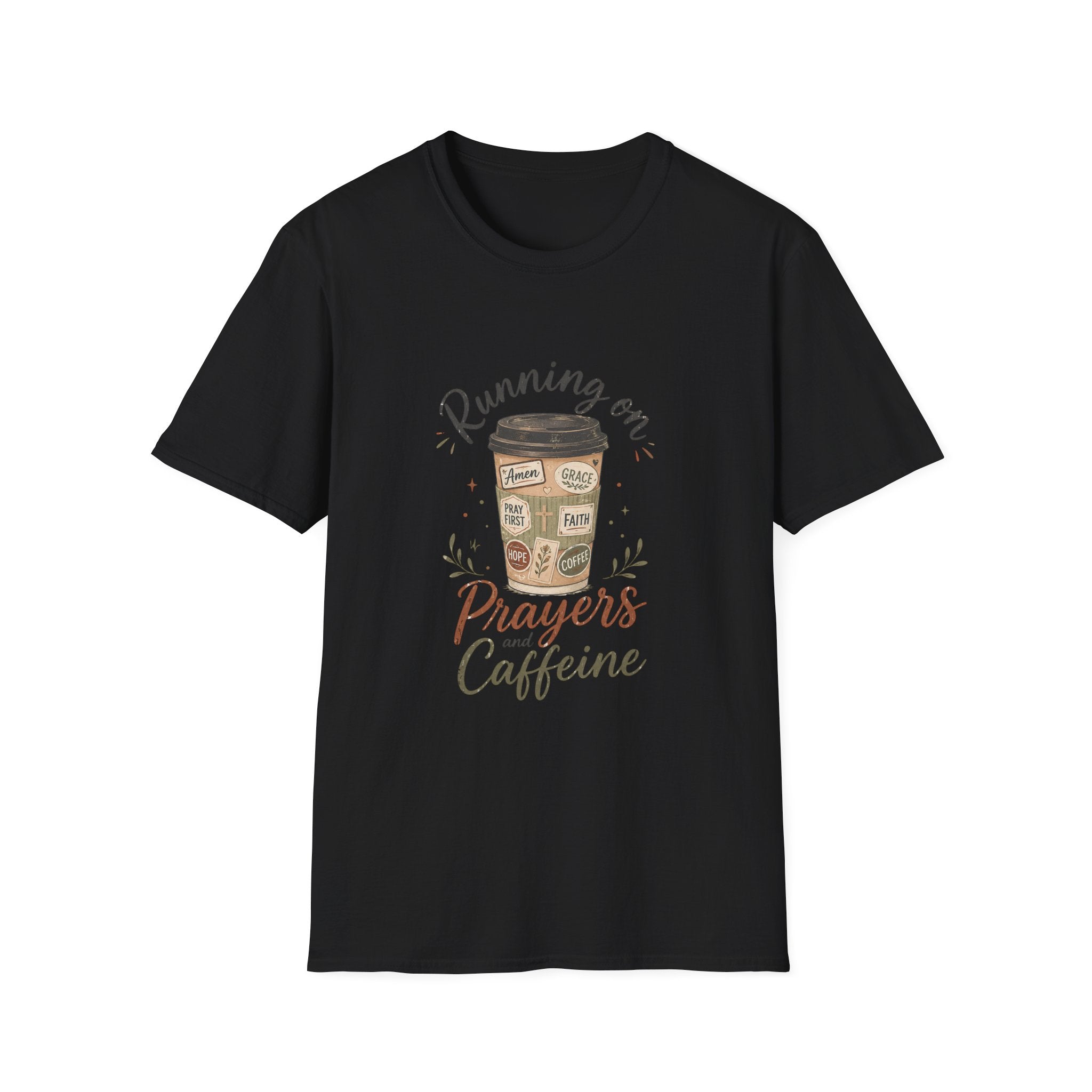 Running on Prayers Caffeine T-Shirt