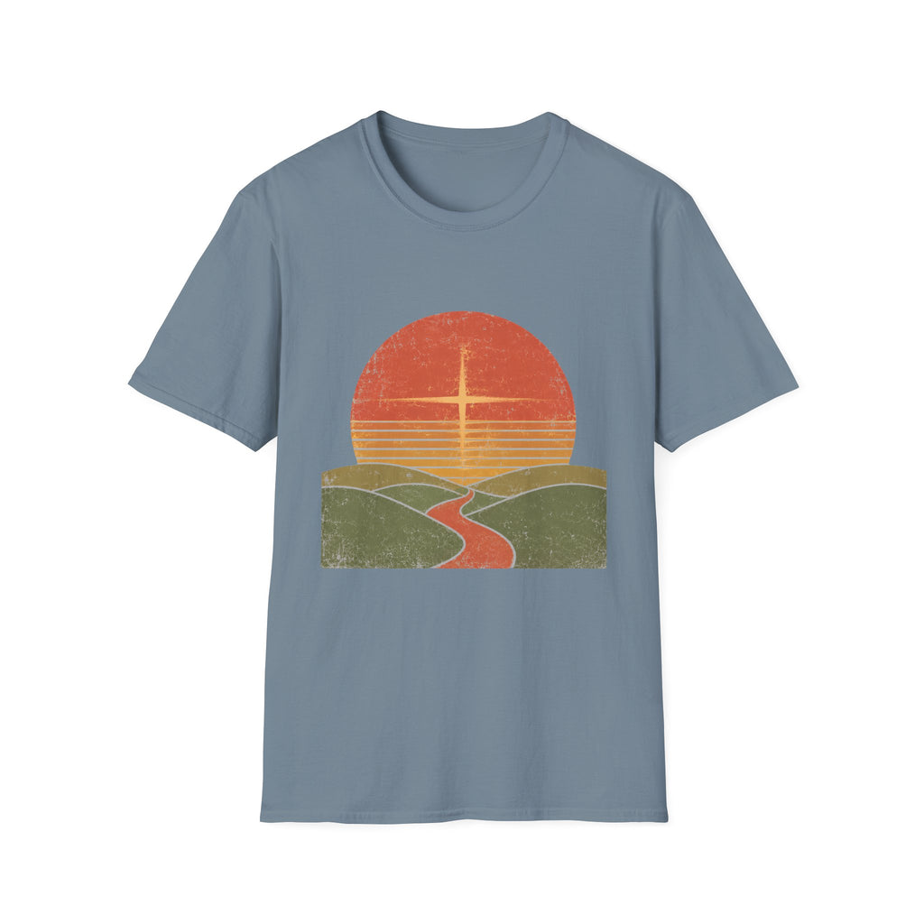Retro Sunset and Cross T-Shirt