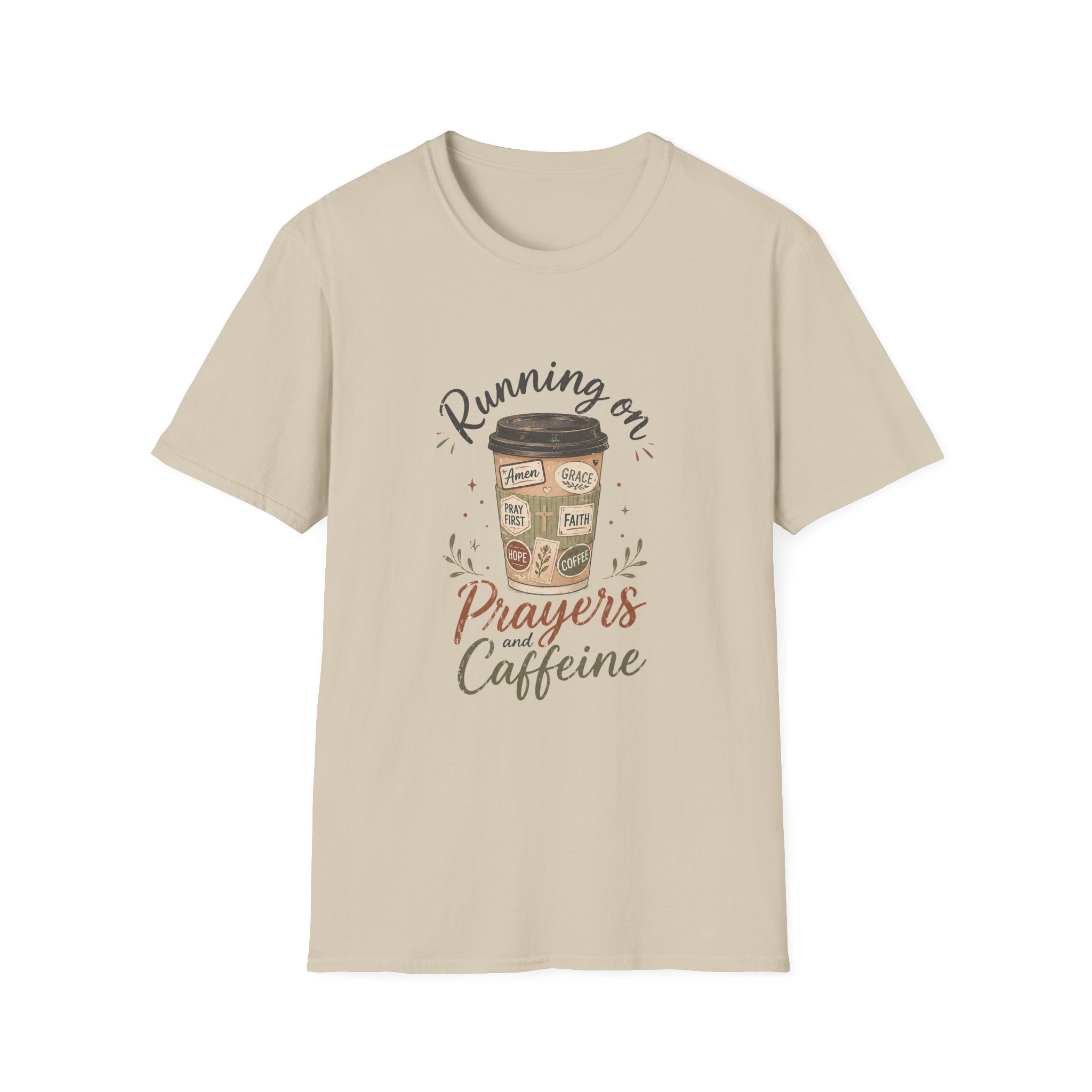 Running on Prayers Caffeine T-Shirt